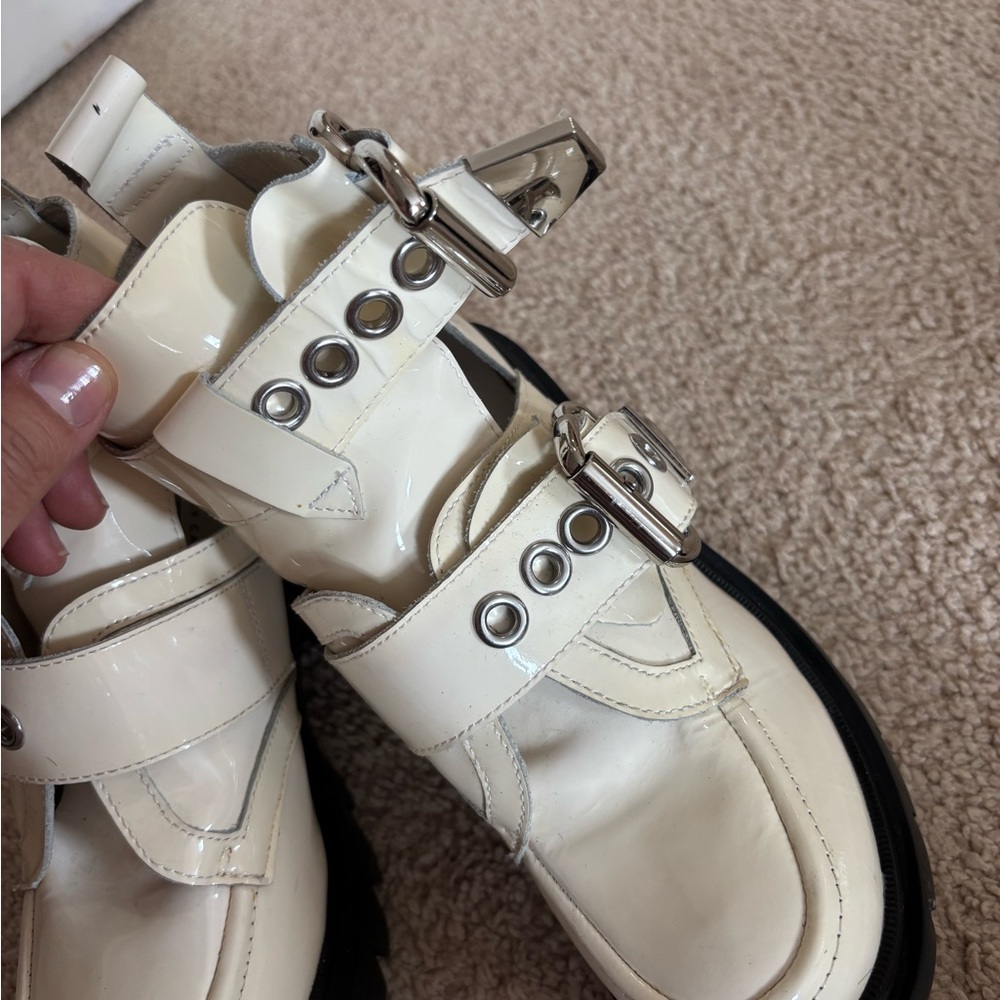 Jeffrey Campbell Cream Ankle Booties with Chic Design